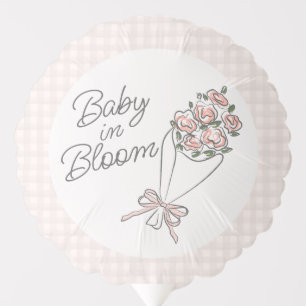 Pink Flower Market Fresh Floral Baby Shower Balloon