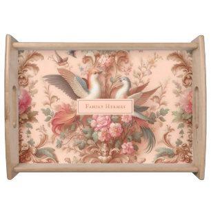 Pink Flower Morris art Serving Tray