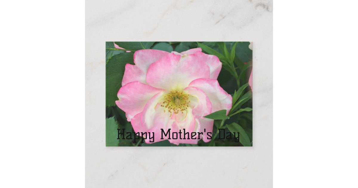 Pink Flower Mothers Day Card Zazzle