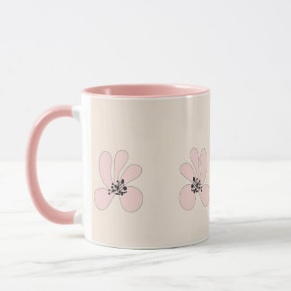 pink flower mug