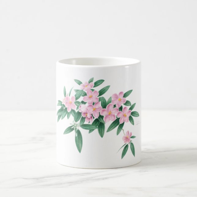 Pink flower mug by Ho Mang Hang (Center)