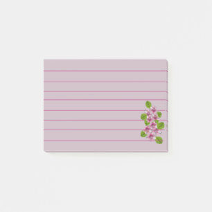 Pink Flower Note