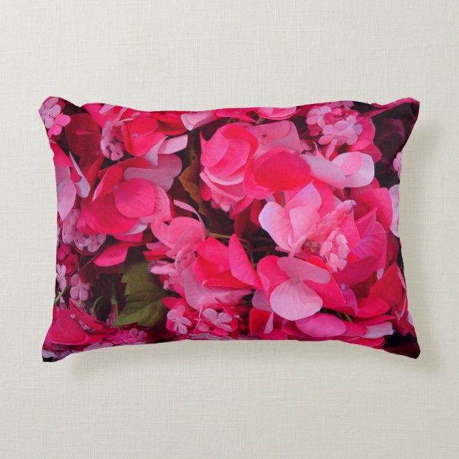 Pink Flower Outdoor Pillow (Front)