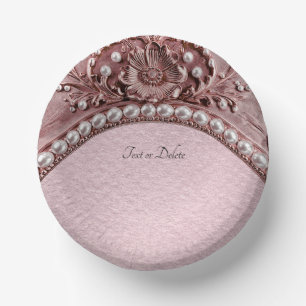 Pink Flower Paper Bowls