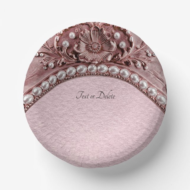 Pink Flower Paper Bowls (Front)