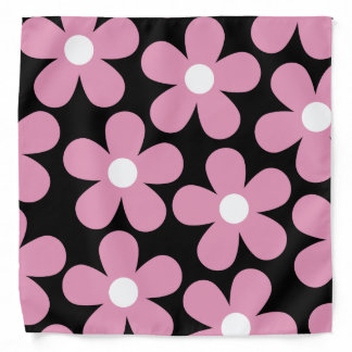 pink flower pattern bandana