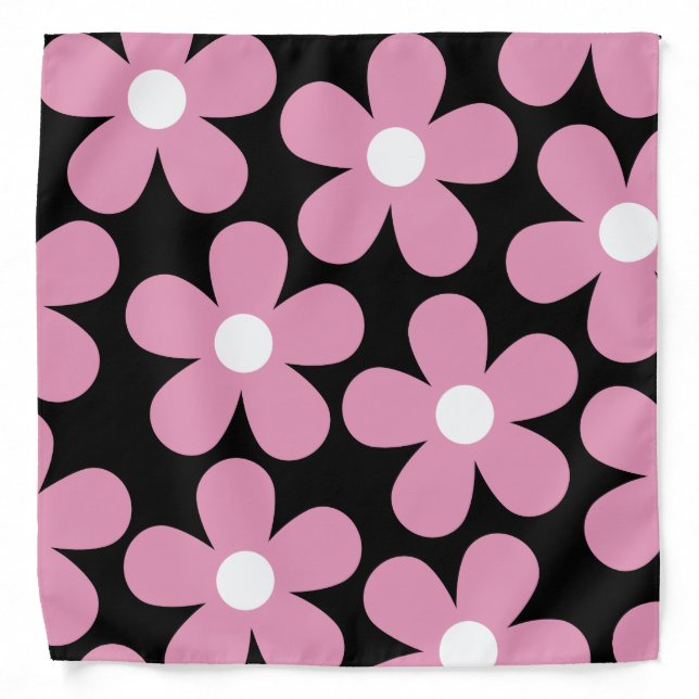 pink flower pattern bandana (Front)