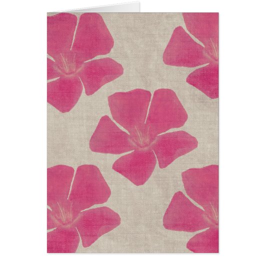 Pink Flower Pattern Card (Front)