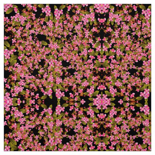 Pink flower pattern fabric