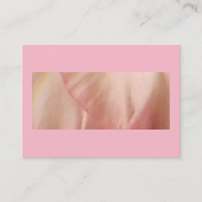 Pink Flower Petal Mighty Business Card (Front)