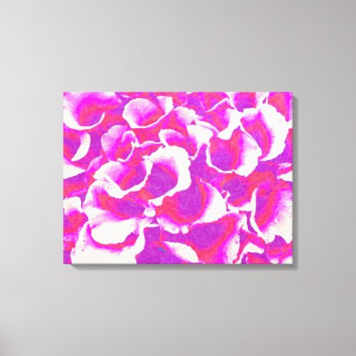Pink Flower Petals Abstract Art Canvas Print