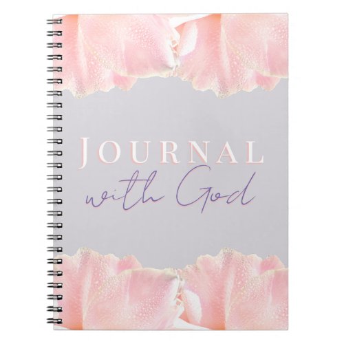 Pink Flower Petals Journal with God