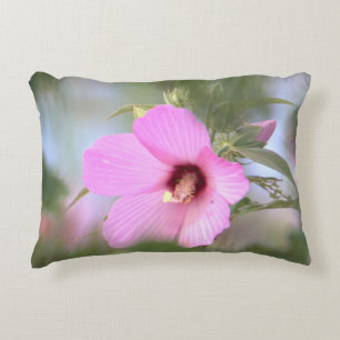 Pink Flower Photo Accent Pillow