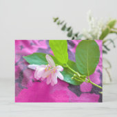 Pink flower postcard (Standing Front)