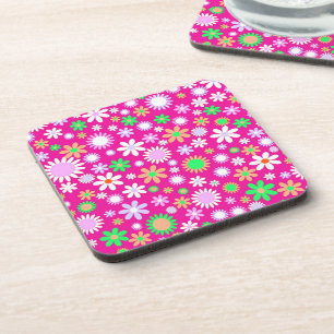 Pink Flower Power Coaster