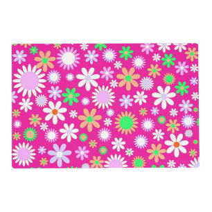 Pink Flower Power Placemat