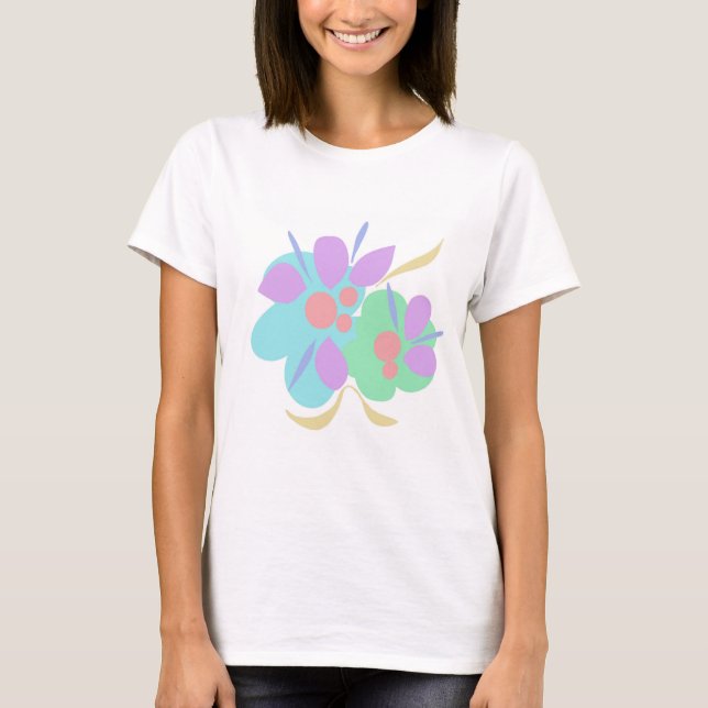 pink flower power T-Shirt (Front)