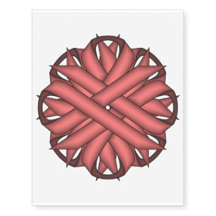 Pink Flower Ribbon by Kenneth Yoncich Temporary Tattoos