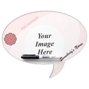 Pink Flower Ribbon Template by Kenneth Yoncich Dry Erase Board