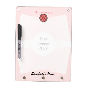 Pink Flower Ribbon Template by Kenneth Yoncich Dry Erase Board