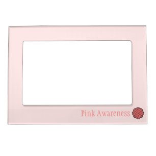 Pink Flower Ribbon Template by Kenneth Yoncich Magnetic Frame