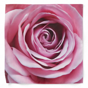 Pink flower rose bud detail bandana