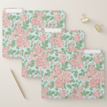 Pink Flower Rose Garden Bouquet Pattern File Folder