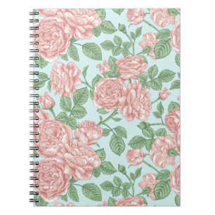 Pink Flower Rose Garden Bouquet Pattern Notebook