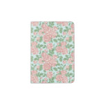 Pink Flower Rose Garden Bouquet Pattern Passport Holder