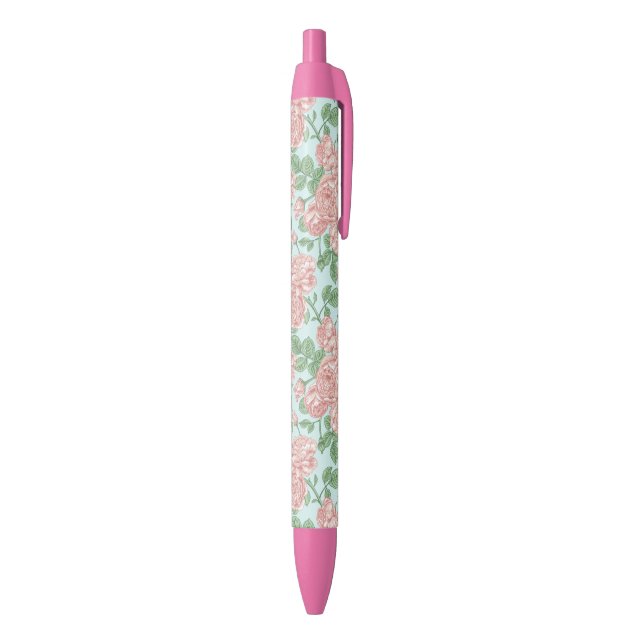 Pink Flower Rose Garden Bouquet Pattern Pen (Bottom (Vertical))