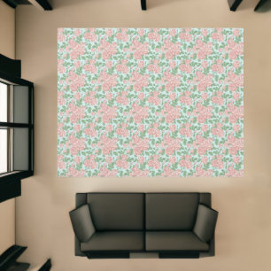Pink Flower Rose Garden Bouquet Pattern Rug