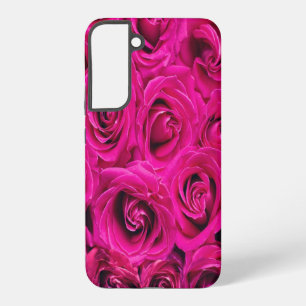 Pink flower roses pattern samsung galaxy s22+ case