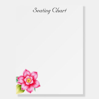 Pink Flower Seating Chart Foam Boards