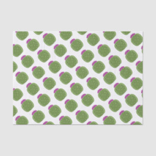 Pink Flower Short Cactus Print Tissue Paper