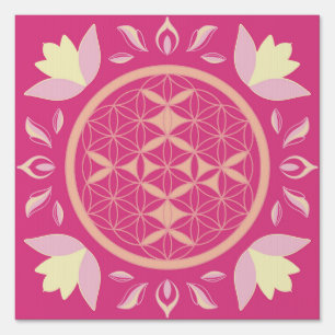pink flower sign