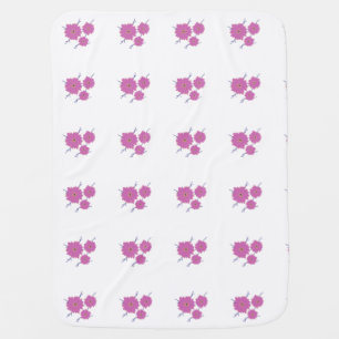 Pink Flower soft Baby Blanket