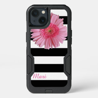 Pink Flower Striped Otterbox iPhone 6 Case