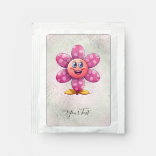 Pink Flower Tea Bag Drink Mix
