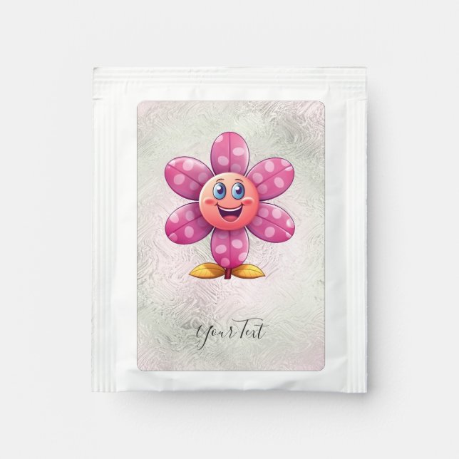 Pink Flower Tea Bag Drink Mix (Front)