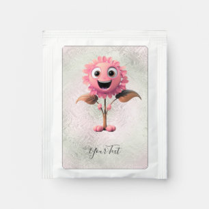 Pink Flower Tea Bag Drink Mix