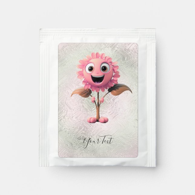 Pink Flower Tea Bag Drink Mix (Front)