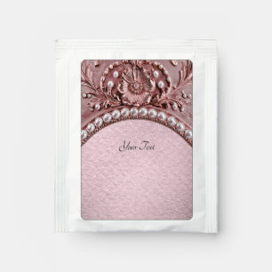 Pink Flower Tea Bag Drink Mix