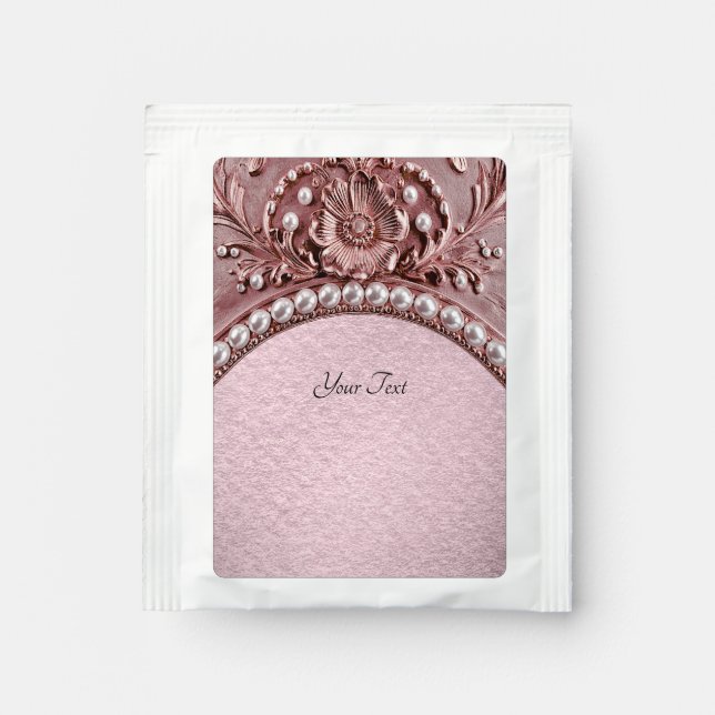 Pink Flower Tea Bag Drink Mix (Front)