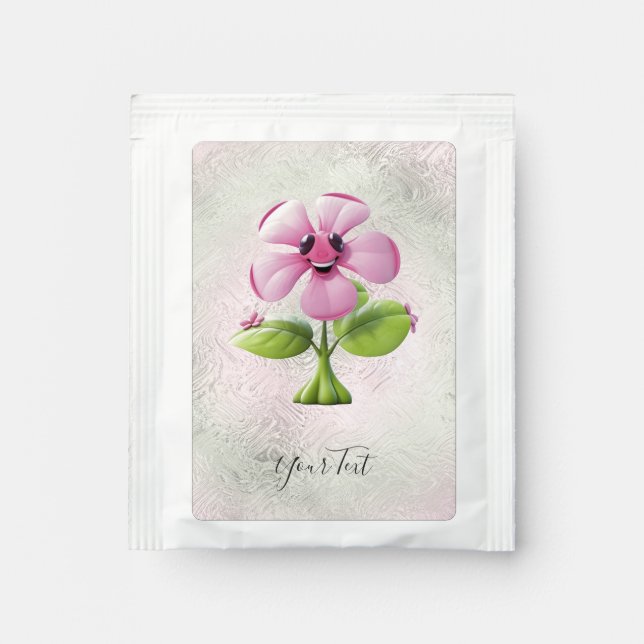 Pink Flower Tea Bag Drink Mix (Front)