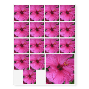 Pink Flower Temporary Tattoos