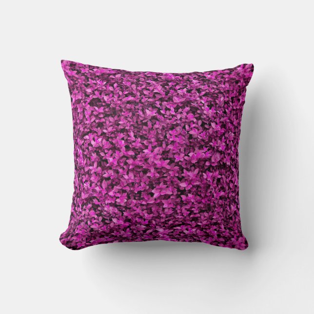 Pink Flower Throw Pillow (Front)
