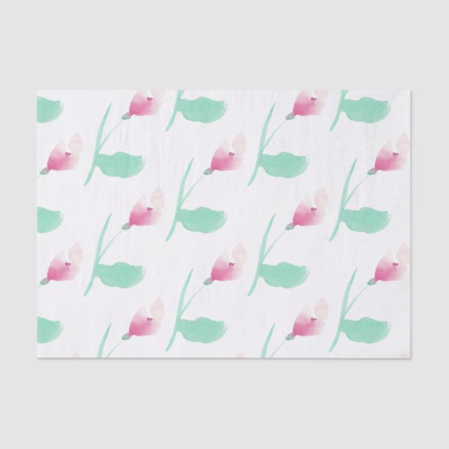 Pink Flower Tissue Paper (Front)