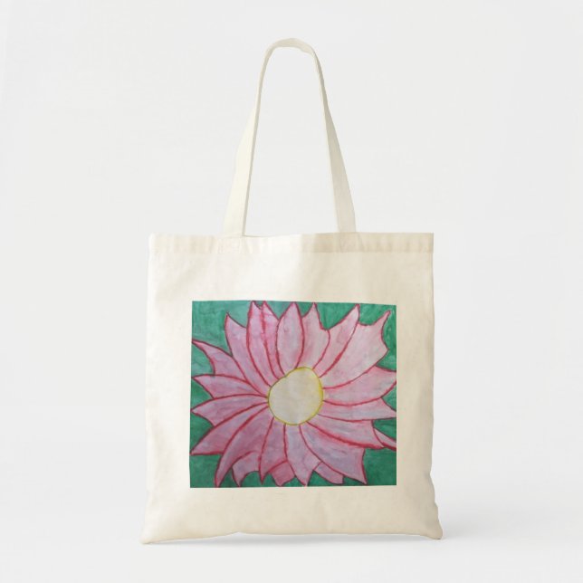 Pink Flower Tote Bag (Front)
