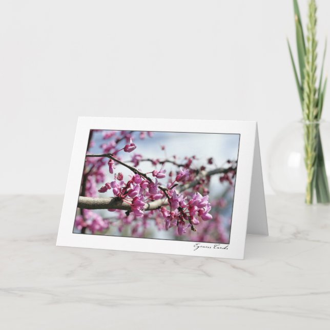 Pink Flower Tree Card (Front)