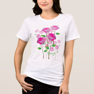 Pink Flower Tri-Blend Shirt